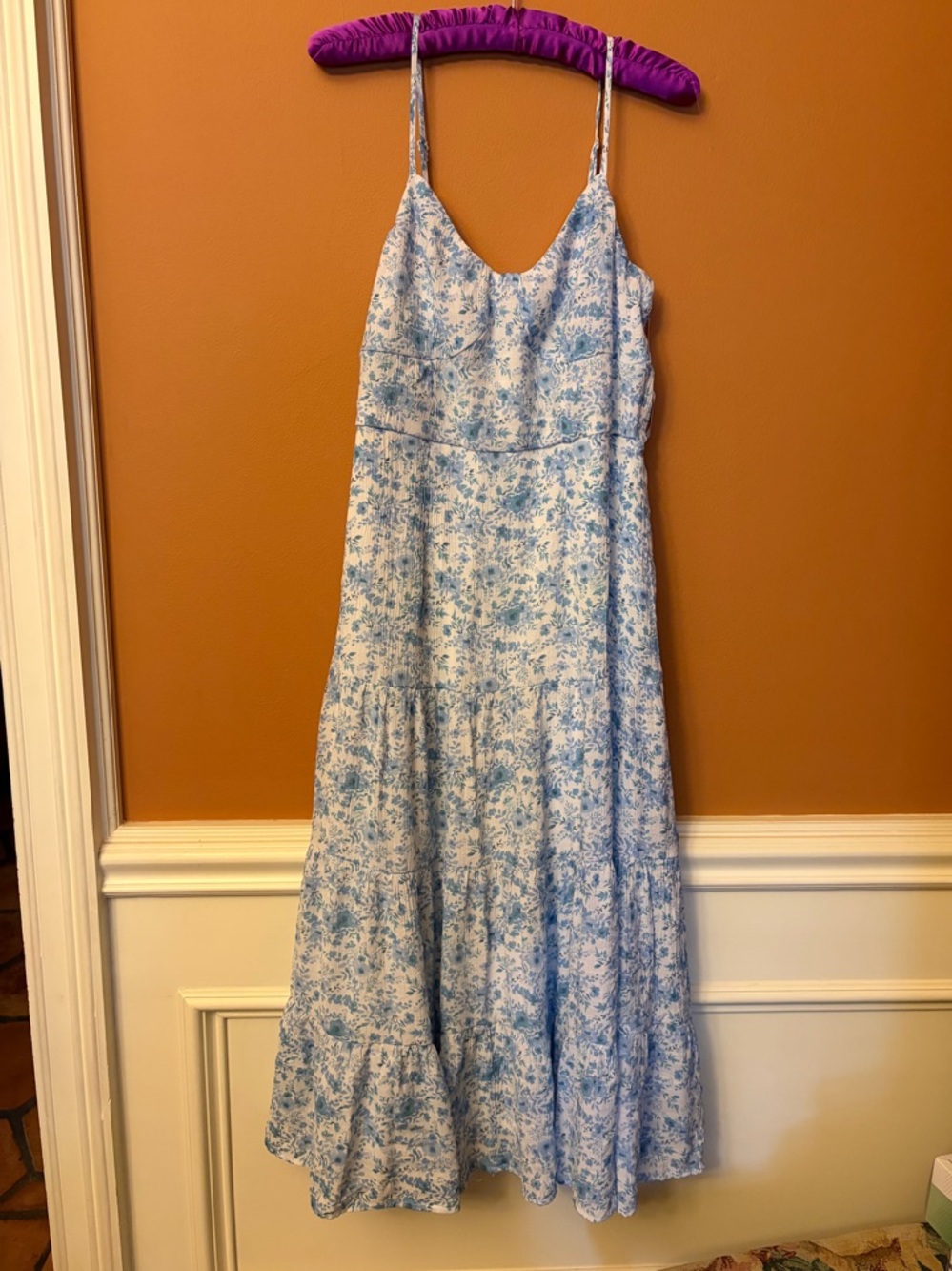Trixxi Light Blue Floral Maxi Dress